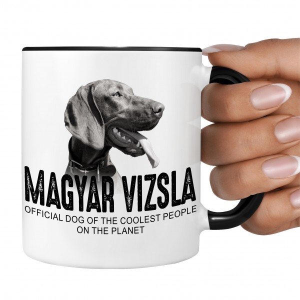 Magyar Vizsla Kurzhaariger Ungarischer Vorstehhund Hungarian Pointer Dog Tasse Kaffeetasse Kaffeebecher happy Design by Siviwonder
