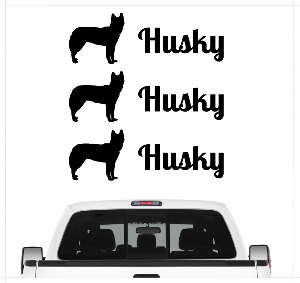 Husky Siberian Icee Sibe Chukcha Huskies Sibireien Schlittenhund Dog 3er Set AUTOAUFKLEBER Aufkleber Hunde Hundemotiv by SIVIWONDER