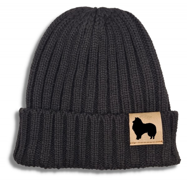 Strickmütze "Sheltie Shetland Sheepdog" Beanie Mütze Urban Witzig Spruch Warm Winter Herbst Farben
