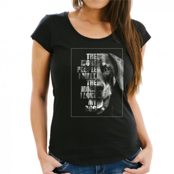 Dobermann Damen T-Shirt Face Hundemotiv Dobby Dobbie Doberman Pinscher