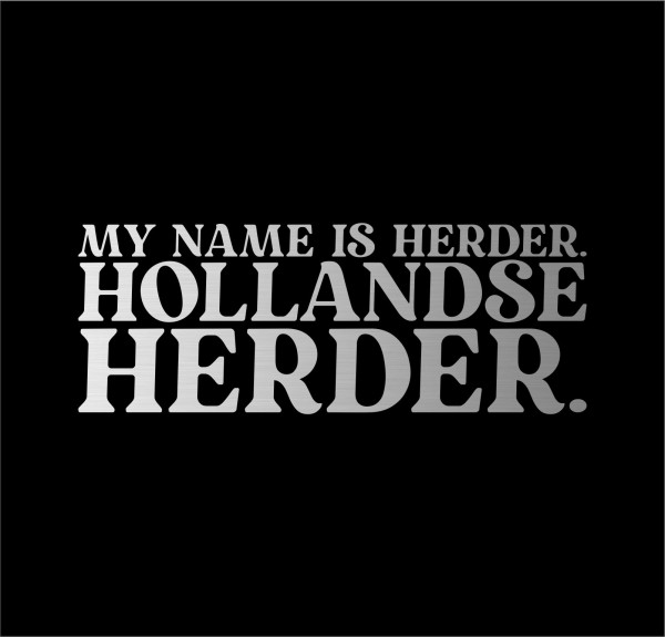 Hollandse Herder Dog Name Hundeaufkleber Hundemotiv Folie Herdershond Holländischer Schäferhund