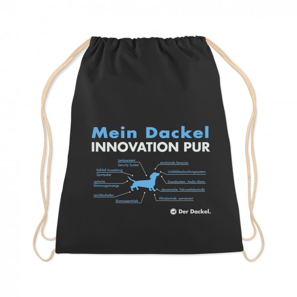Dackel Turnbeutel Innovation Hundemotiv Teckel Dachshund Wiener Dog Schwarz