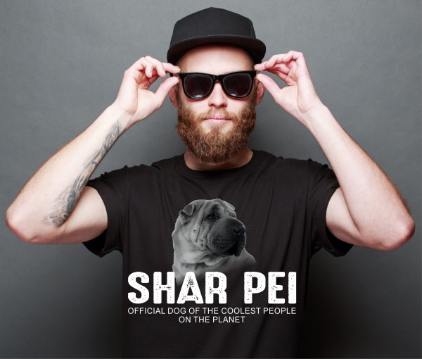 Shar Pei Faltenhund Chinese Dog cool Leute lustig Shirt T-Shirt Hundemotiv Siviwonder