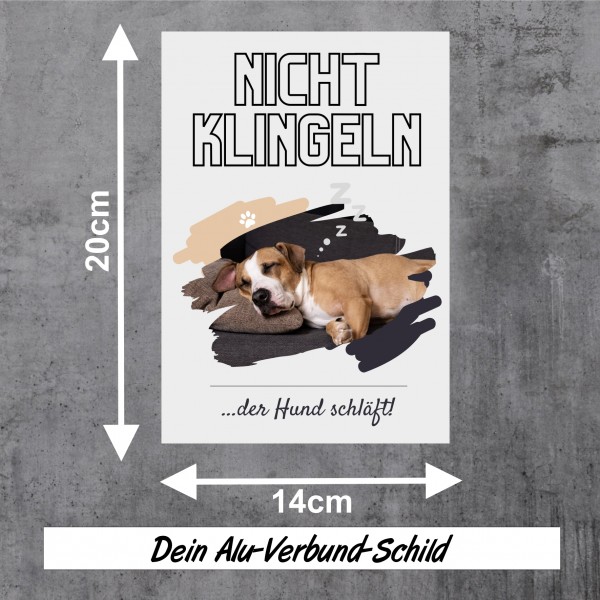 Hund nicht klingeln schlafen Schild Dog Hund Magazin Spruch Türschild Hundeschild Wall Art Gefährte