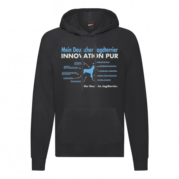 Deutscher Jagdterrier Sweatshirt Innovation Hoodie Hundemotiv Jagd Terrier Schwarz
