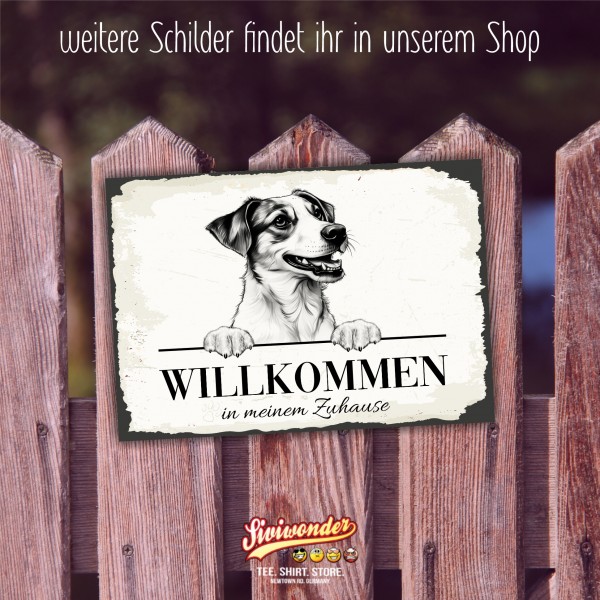 Hundeschild Willkommen Zuhause Dansk Svensk Gardhund Schild Achtung Spruch