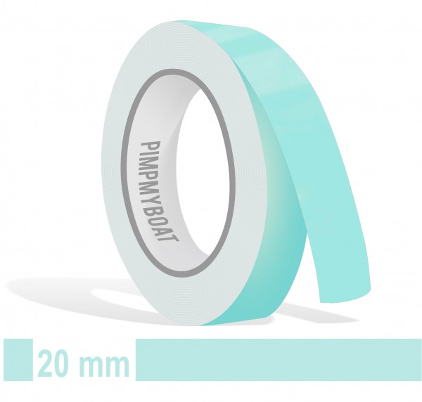 Zierstreifen blau 20mm pastelltürkis lichtgrün hellblau in in 10 m Länge für Auto Boot Klebeband Dekorstreifen Tuningstreifen Autofolie Siviwonder