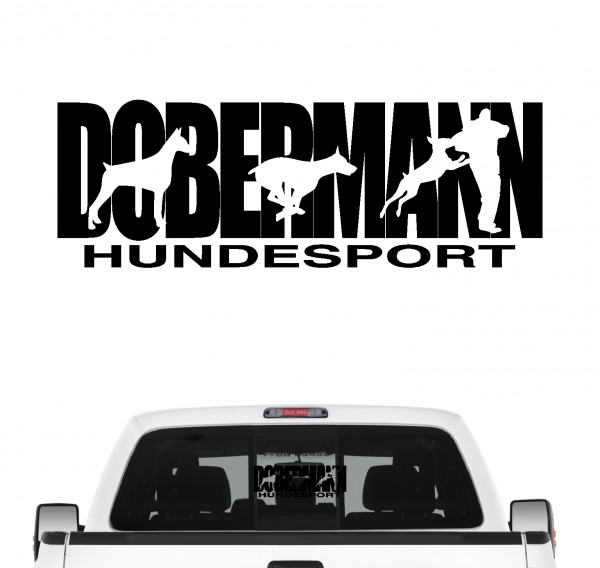Dobermann Hundesport Autoaufkleber Hund Folie Aufkleber Dobi Pinscher Kupiert