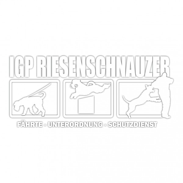 Aufkleber Hundemotiv Rasse IGP IPO Begleithund Prüfung Internationale Prüfungsordnung Gebrauchshudeprüfung Fährte Schutzdi