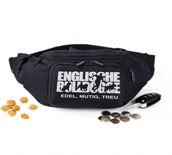 Englische Bulldogge Bulldog Hundesport Hundemotiv Gürteltasche Hund Stickerei