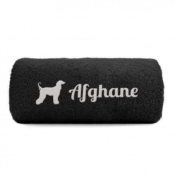 Afghane Handtuch Pfoten Hundemotiv Stickerei Deluxe