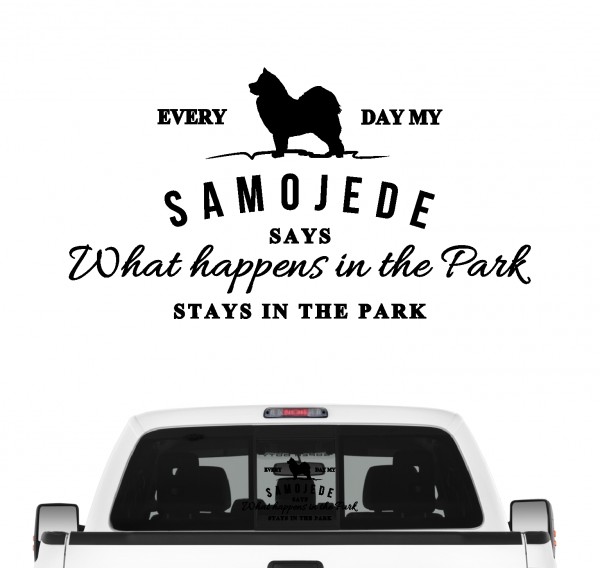 Samojede Vintage Hundeaufkleber Hundemotiv Auto Folie Samojedenhund Spitz