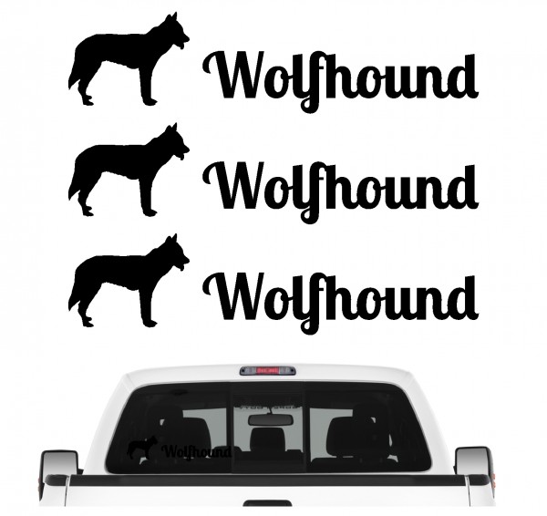 Wolfhound Wolf Wolfhund Saarloos Tschechoslowakischer Wolfdog Dog 3er Set AUTOAUFKLEBER Aufkleber Hunde Hundemotiv by SIVIWONDER