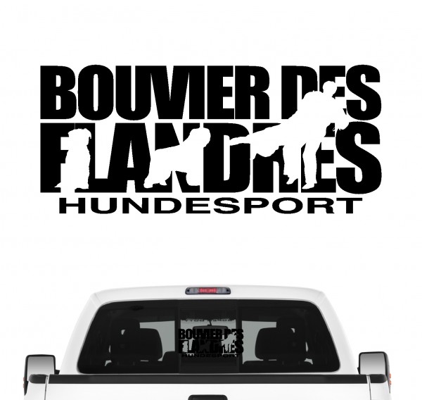 Bouvier des Flandres Hundesport Autoaufkleber Hund Folie Aufkleber Treibhund