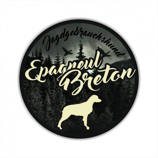 Epagneul Breton Brittany Spaniel Bretonischer Spaniel Jäger Jagdhund Aufkleber Digitaldruck Motiv
