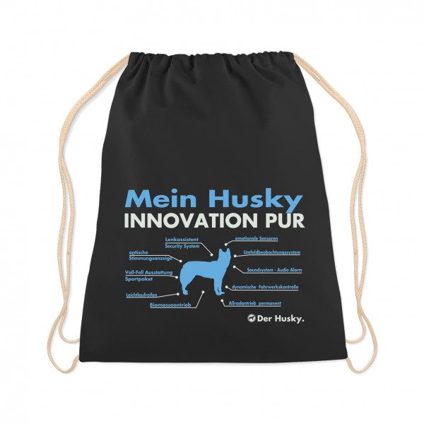 Siberian Husky Turnbeutel Innovation Hundemotiv Chukcha Icee Sibe Sibirien Schwarz