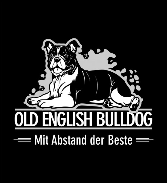 Old English Bulldog OEB Olde Englische Bulldogge mit Abstand Maske Mund Nasenschutz Behelfsmaske funny Sprüche by S