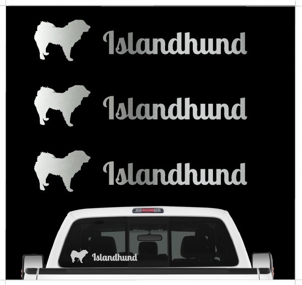 Islandhund Spitz Island Islandsk Farehond Icelandic Sheepdog Dog 3er Set AUTOAUFKLEBER Aufkleber Hunde Hundemotiv by SIVIWONDER