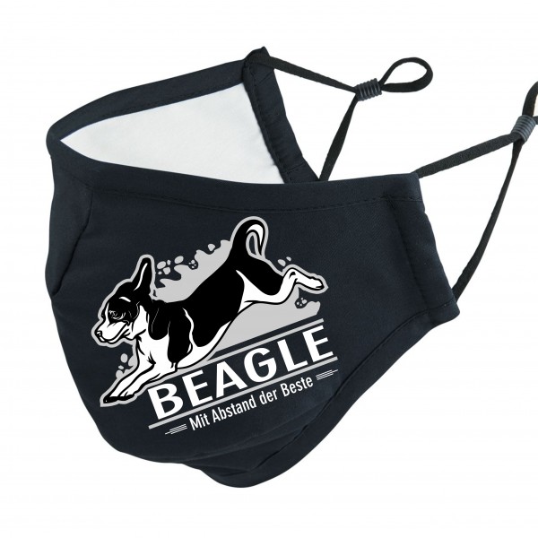 Beagle English Beagel mit Abstand Maske Mund Nasenschutz Behelfsmaske funny Sprüche by Siviwonder