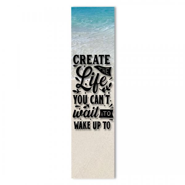 Create The Life Schild Strand Wellen Spruch Türschild Warnschild Metallschild Ocean Sea