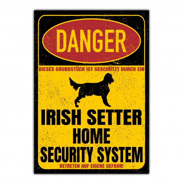Irish Setter Red Irischer Roter Setter Dog Türschild