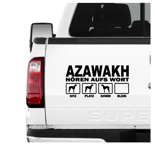 Azawakh Idi Hanshee Oska Rawondu Bareeru Wulo Tuareg Sloughi Dog Hört aufs Wort Hunde Aufkleber Sticker Autoaufkleber