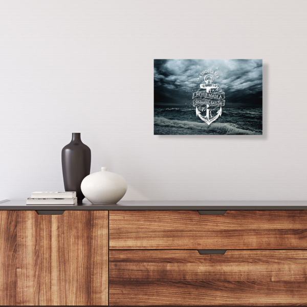 Skillful Sailor Nautic Anchor Anker Schild Spruch Türschild Warnschild Metallschild Ocean Sea