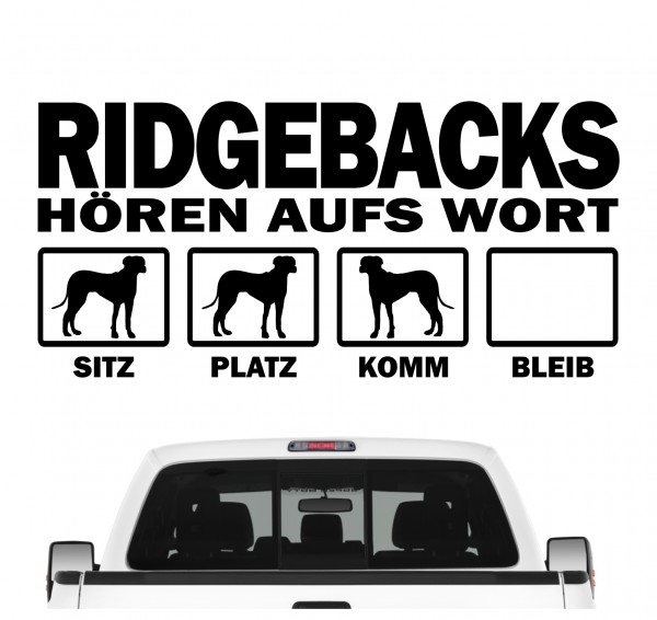 Rhodesian Ridgeback RR Löwenhund Liondog African Lion Boy Girl Hört aufs Wort Hunde Aufkleber Sticker Autoaufkleber Wandtattoo Tattoo