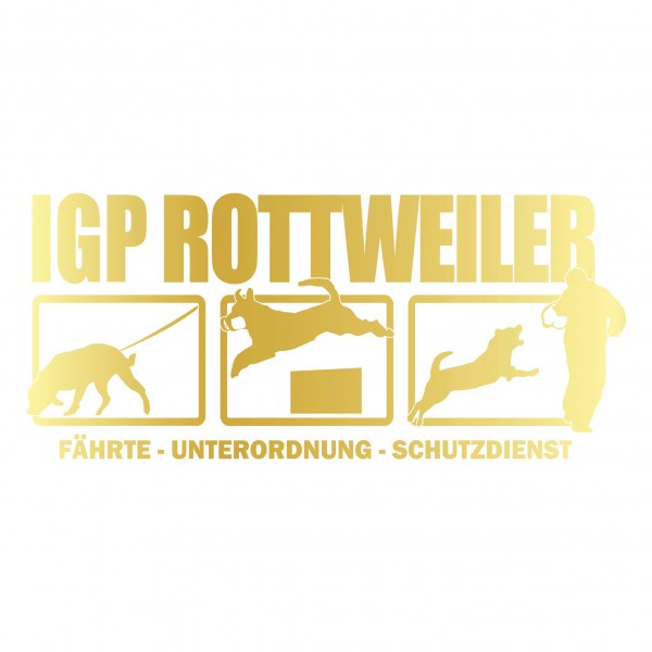 Aufkleber Hundemotiv Rasse IGP IPO Begleithund Prüfung Internationale Prüfungsordnung Gebrauchshudeprüfung Fährte Schutzdi