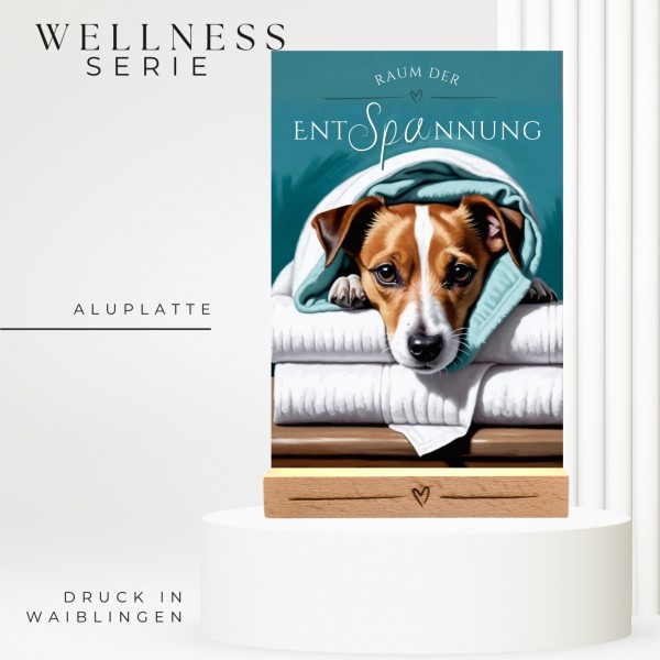 Hundeschild Deko Badezimmer Wellness Jack Russell Terrier Schild Spruch