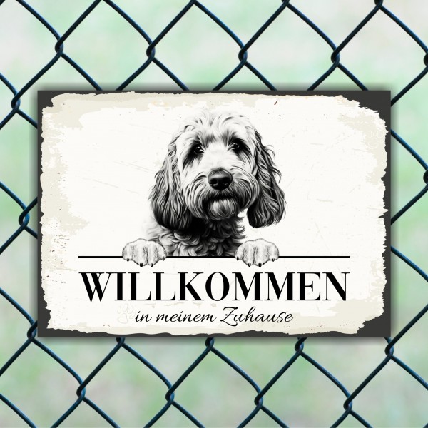 Hundeschild Willkommen Zuhause Cockapoo Schild Achtung Spruch