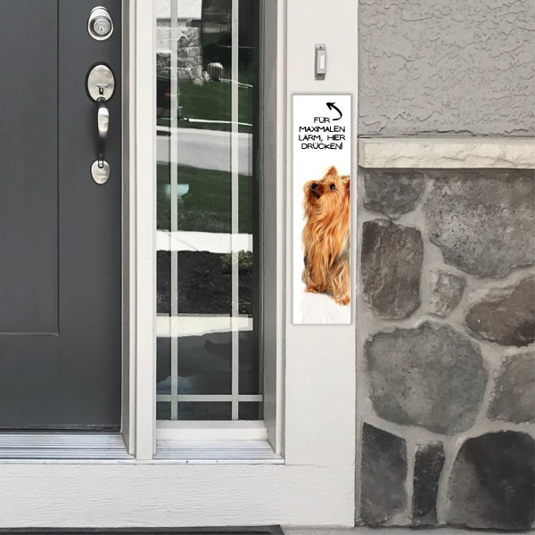 Yorkshire Terrier Yorkie Dog Türschild Warnschild Hundeschild Schildr happy Design by Siviwonder