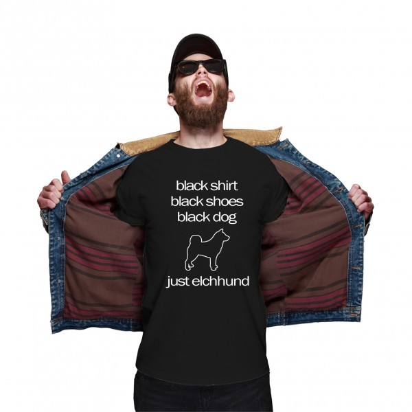 Elchhund Unisex T-Shirt Hundemotiv Elch Jagdhund Norwegischer Schwedischer Elkhound Jämthund Wolf