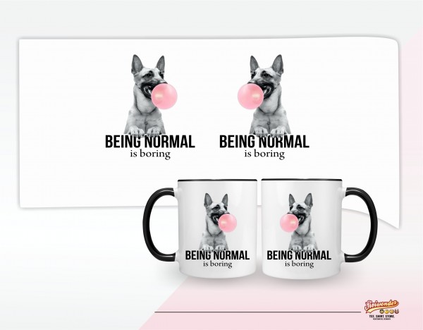 Malinois mit Kaugummi Bubble normal Dog Freund Tasse Kaffee lustig Kaffeebecher Mug Design Design by Siviwonder