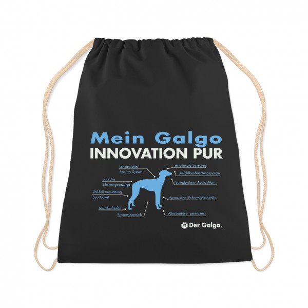 Galgo Turnbeutel Innovation Hundemotiv Espanol Spanischer Windhund Schwarz