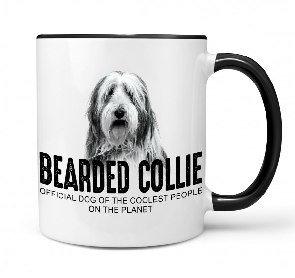 Bearded Collie Beardie Argle Bargle Highland Collie Dog cool Leute lustig Dog Tasse Kaffeetasse Kaffeebecher happy Design by Siviwonder