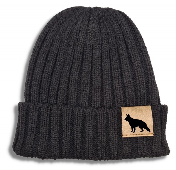 Strickmütze "Deutscher Schäferhund" Beanie Mütze Urban Witzig Spruch Warm Winter Herbst Farben