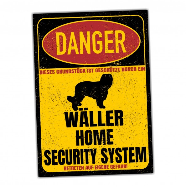 Wäller Westerwald Danger Security System Warnschild Hund Schilder Hundeschild