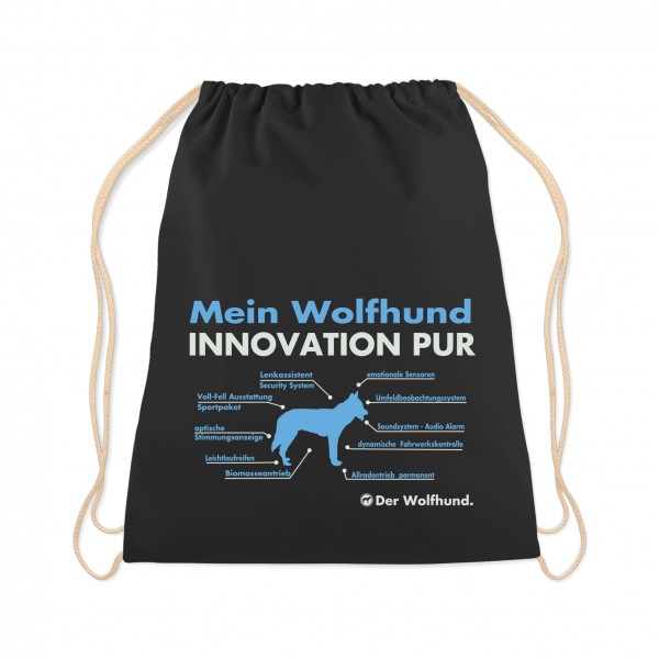 Wolfhund Turnbeutel Innovation Hundemotiv Saarloos Wolfhound Tschechoslowakisch Schwarz