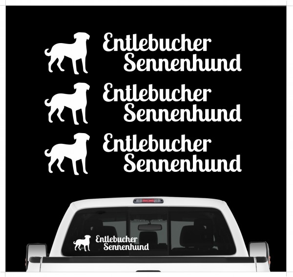 Entlebucher Sennenhund Sennen Schweiz Bauernhund Dog 3er Set AUTOAUFKLEBER Aufkleber Hunde Hundemotiv by SIVIWONDER