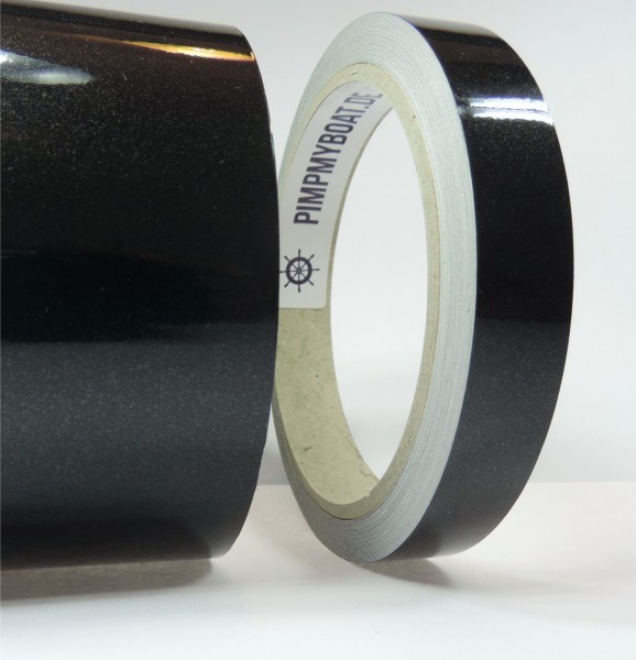 Zierstreifen schwarz - black noir RAL9017 metallic in in 10 m Länge für Auto Boot Klebeband Dekorstreifen Tuningstreifen Autofolie Siviwonder
