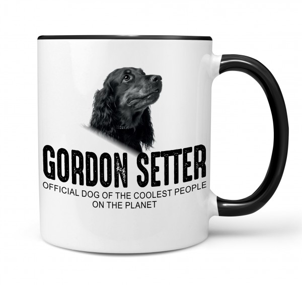 Gordon Setter Black Setter Schottischer Setter Jagd Dog Tasse Kaffeetasse Kaffeebecher happy Design by Siviwonder