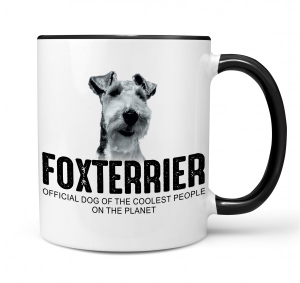 Foxterrier Foxie Fox Terrier Dog Tasse Kaffeetasse Kaffeebecher happy Design by Siviwonder