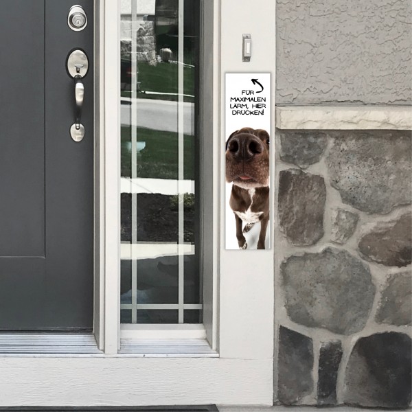 Hund Nase Mischling Schild Klingel Lärm Hund Spruch Türschild Hundeschild Fun cool Dog