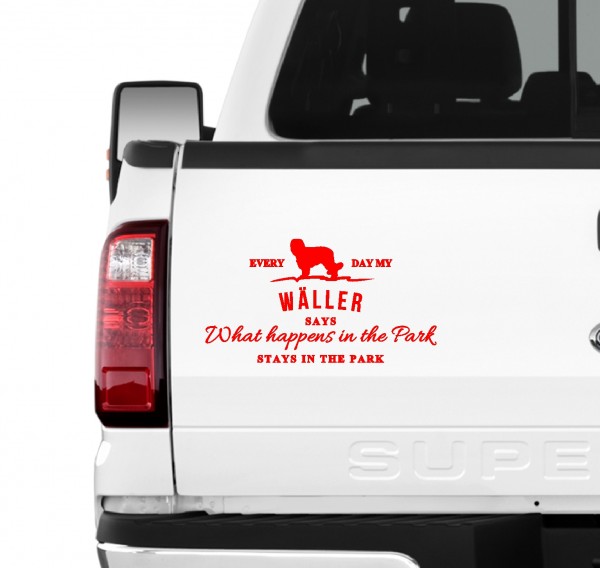 Wäller Vintage Hundeaufkleber Hundemotiv Auto Folie Westerwald