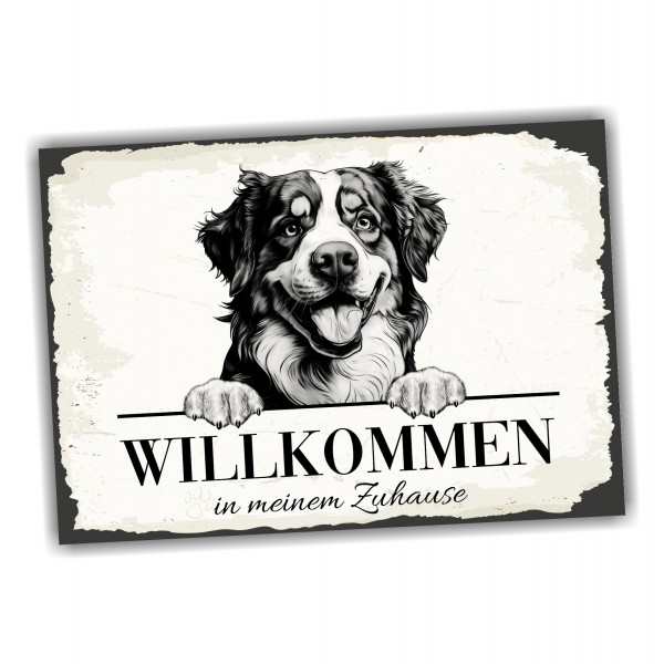 Hundeschild Willkommen Zuhause Berner Sennenhund Sennen Schild