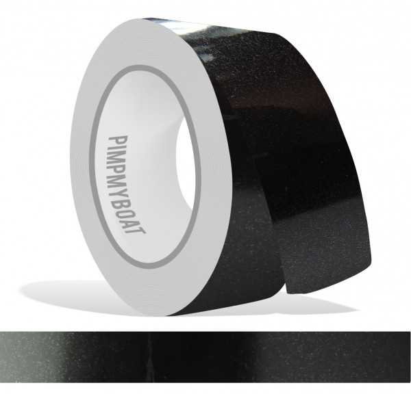 Zierstreifen schwarz - black noir RAL9017 metallic in in 10 m Länge für Auto Boot Klebeband Dekorstreifen Tuningstreifen Autofolie Siviwonder