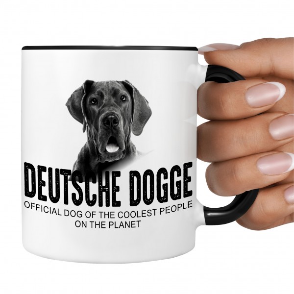 Dogge deutsche Great Dane Grand Danois Dog cool Leute lustig Dog Tasse Kaffeetasse Kaffeebecher happy Design by Siviwonder
