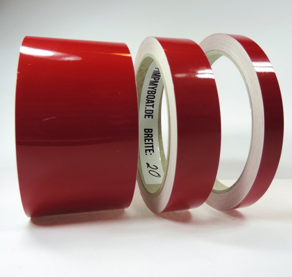 Zierstreifen karminrot red dunkelrot RAL3003 glanz in in 10 m Länge für Auto Boot Klebeband Dekorstreifen Tuningstreifen Autofolie Siviwonder