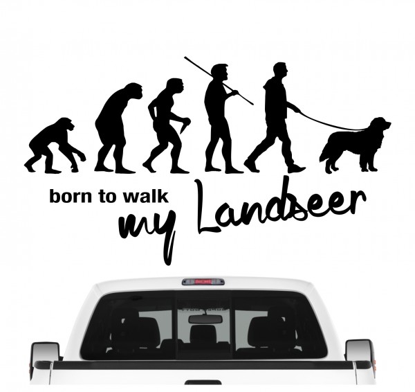 Landseer Schweiz Wachhund Landser Evolution Born to Walk Hunde Aufkleber Sticker Autoaufkleber Wandtattoo Tattoo